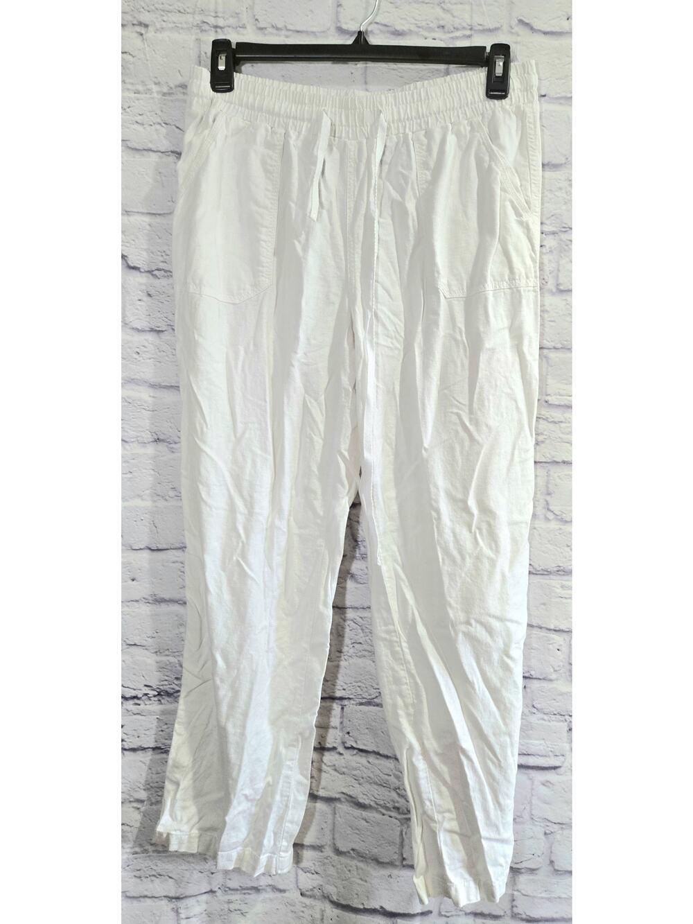 Est 1946 White Pull On Drawstring Front Pants 14/16W Lightweight Soft